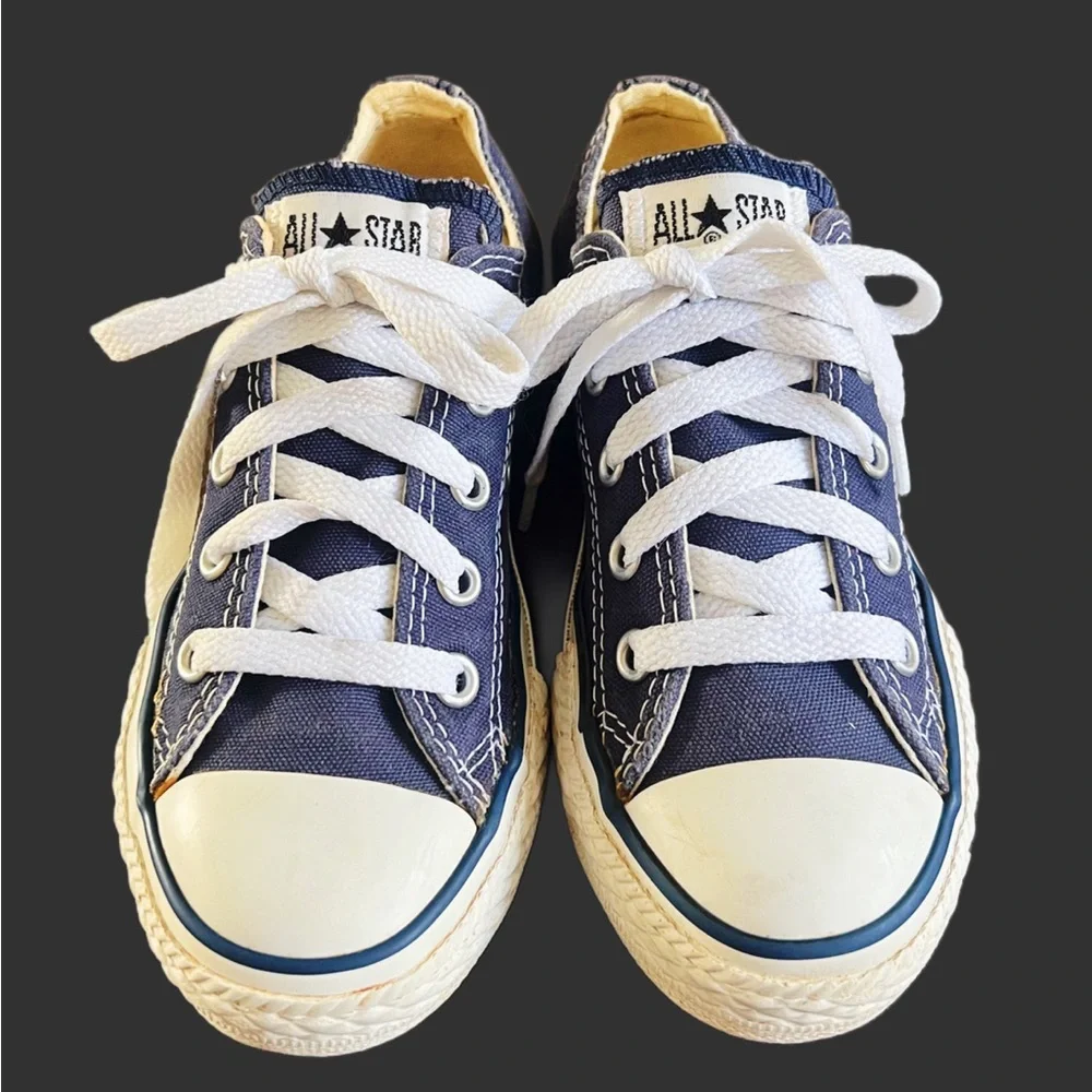 Converse Youth Low Top Navy Denim Sneaker Sz 12